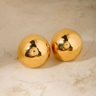 Stainless Steel Ball Earrings