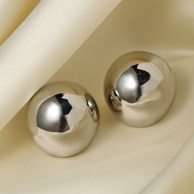 Stainless Steel Ball Earrings