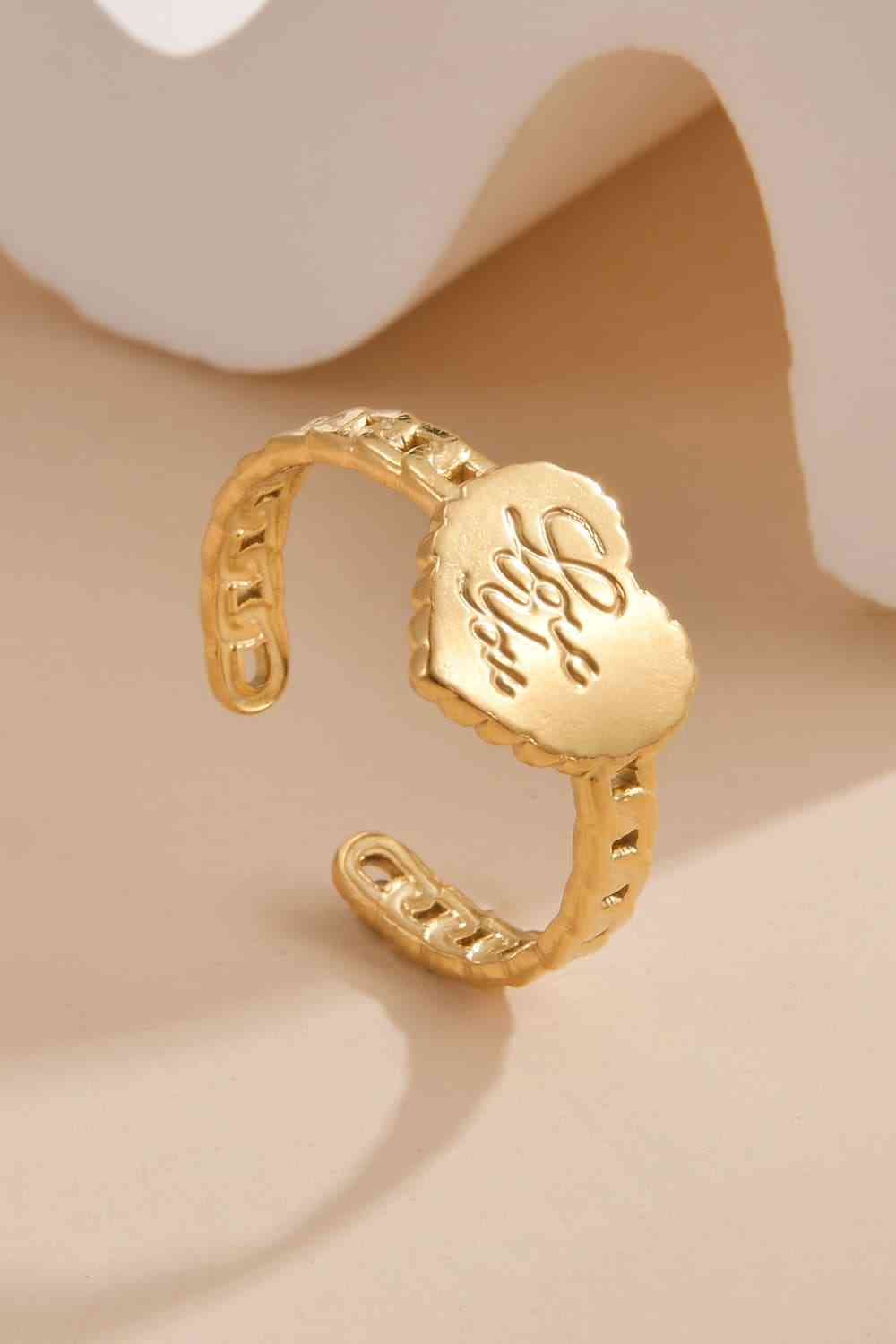 14K Gold Plated LOVE YOU Open Ring